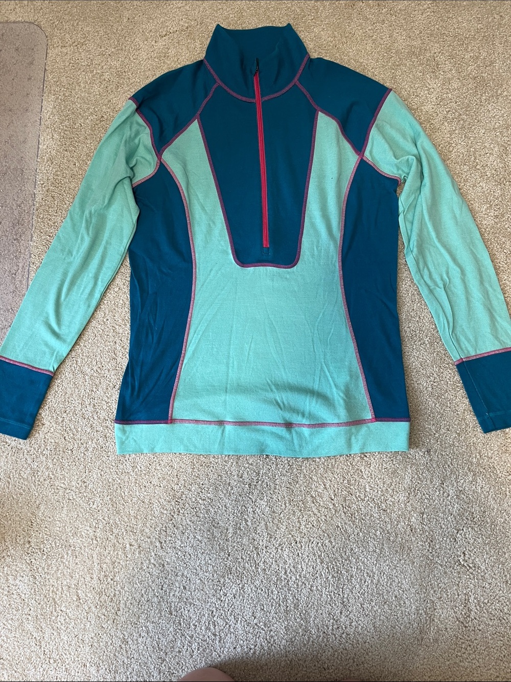 Spyder Teal and Navy Women's Base Layer Top